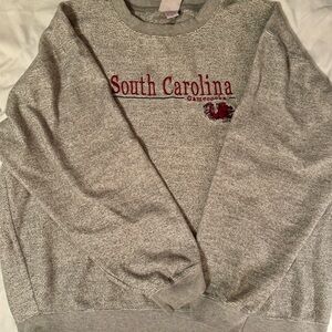 South Carolina Gamecocks Men's Gray Embroidered Crewneck Sweatshirt